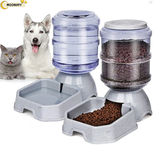 3.8 L Automatic Dog Feeder Waterer High Capacity Pet Food Bowl Gravity Water Dispenser Pet Bowl for Dogs Cats Dog Accessories